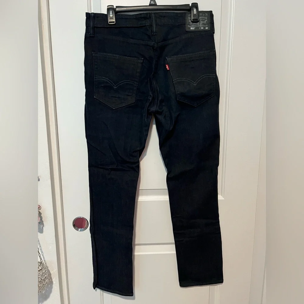 Levi's 511 Black Blue Jeans Size 33 x 30